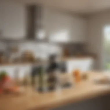Clean and organized workspace after using a blender with removable blades