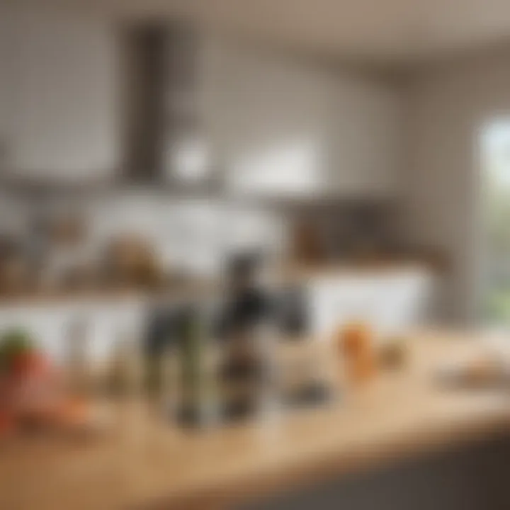 Clean and organized workspace after using a blender with removable blades