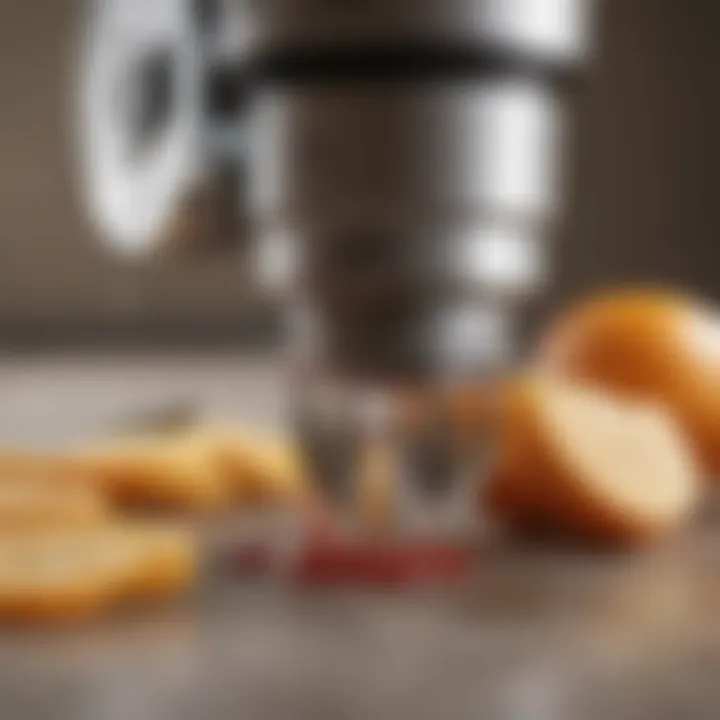 Close-up of removable blades demonstrating ease of use
