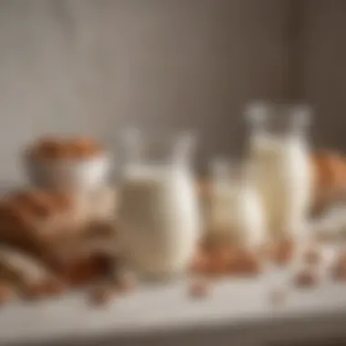 A kitchen counter with various ingredients for a recipe