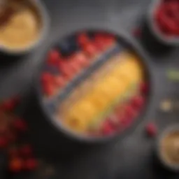 Vibrant fruit smoothie bowl topped with fresh berries and nuts