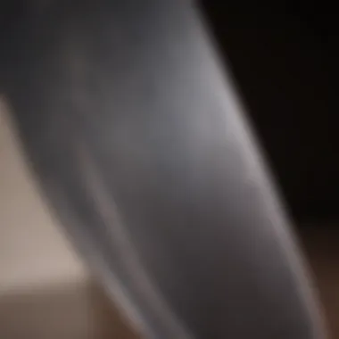 Close-up of a high-quality knife blade showcasing its fine craftsmanship and sharpness