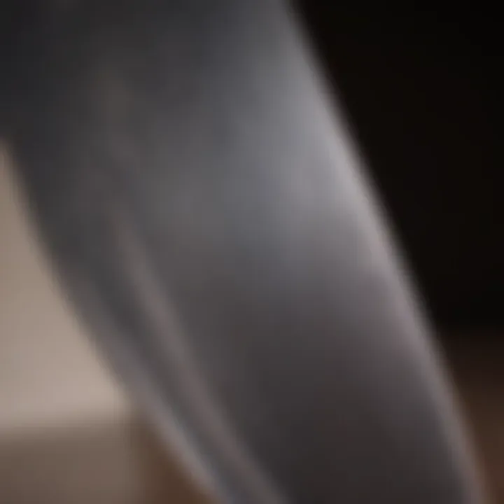 Close-up of a high-quality knife blade showcasing its fine craftsmanship and sharpness