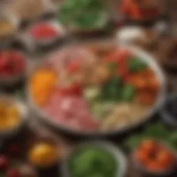 A colorful assortment of fresh ingredients ready for meal preparation.