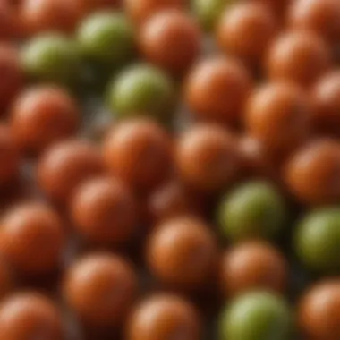 The Glossy Texture of Boba Candy Balls Close-up view of boba candy balls showcasing their glossy texture