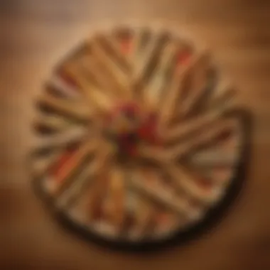 An assortment of flavored breadsticks arranged elegantly on a wooden platter, highlighting their diverse toppings.