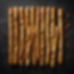 A selection of freshly baked breadsticks showcasing a golden-brown texture and appealing shapes.
