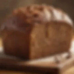Artisan brown bread showcasing its rustic texture and deep color