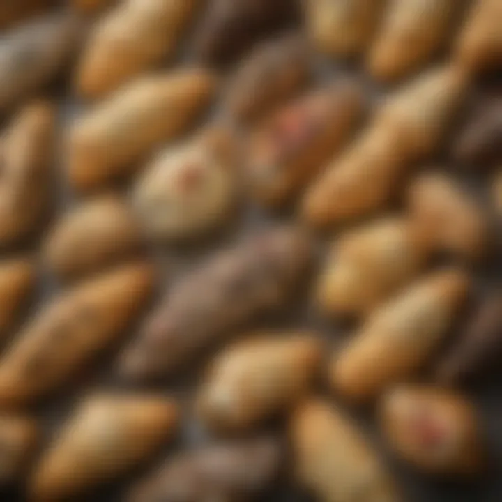 A delightful assortment of cannoli shells with decorative toppings