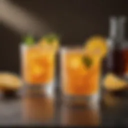 A refreshing cocktail featuring Tennessee Honey and citrus garnishes