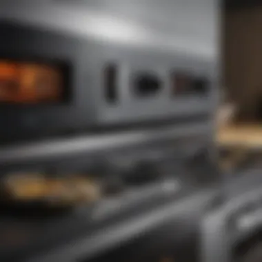 Close-up of a combined stove and oven control panel showcasing versatility