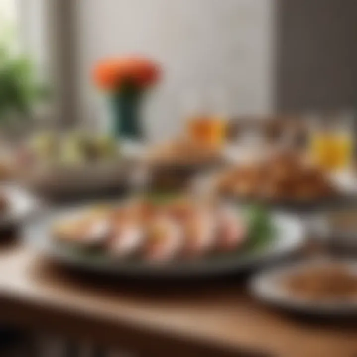 An elegant table setting featuring keto meals ready to enjoy