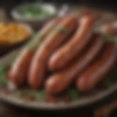 Turkey Kielbasa with Herbs and Spices Turkey kielbasa sausage with herbs and spices