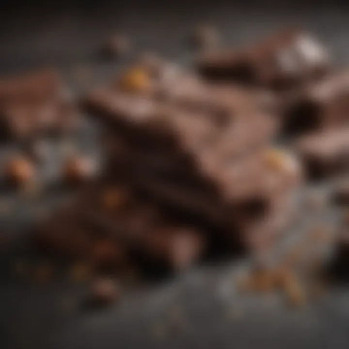 Rich dark chocolate pieces with natural sweeteners
