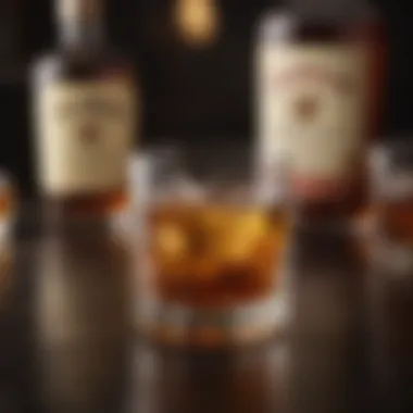 Stylish bourbon drink served in a vintage glass