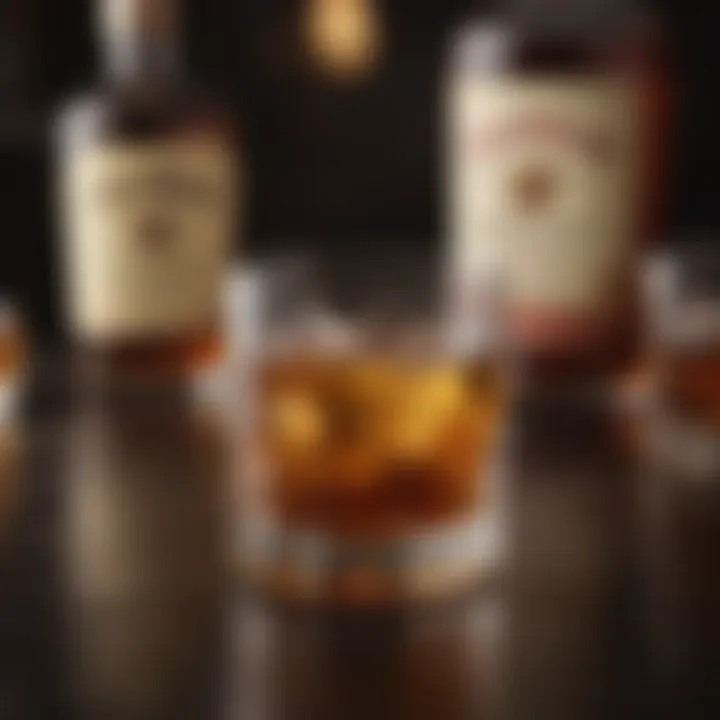 Stylish bourbon drink served in a vintage glass