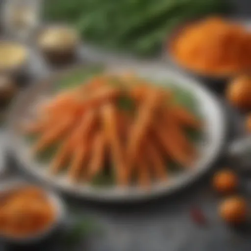 Colorful carrot medley on a festive table