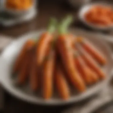 Elegant Glazed Carrots Glazed carrots served in an elegant dish