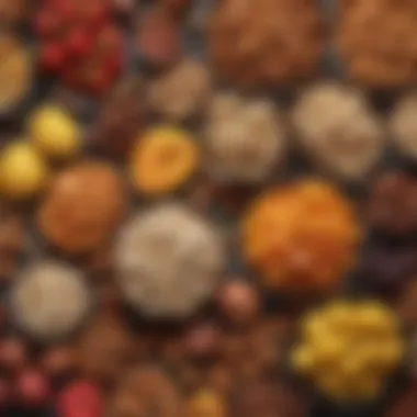 Nutritious Selection of Fruits and Nuts Nutritious Mediterranean fruit and nut selection