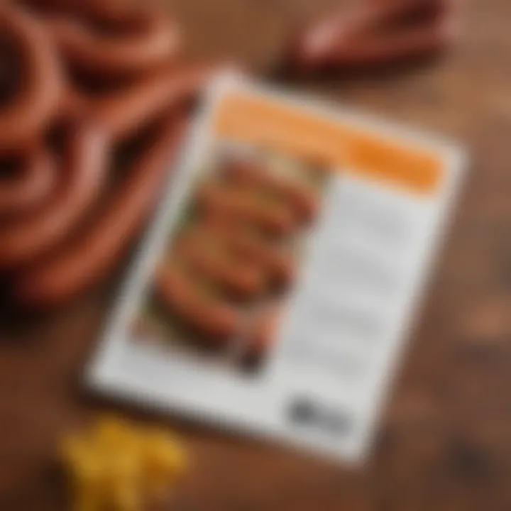 A quick and easy recipe card featuring Farmer John hot links, emphasizing simplicity and flavor.