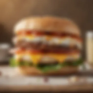 Nutritious Breakfast Sandwich Close-Up A close-up of a nutritious breakfast sandwich with fresh ingredients