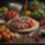 Artistic arrangement of fresh local produce from Manitowoc