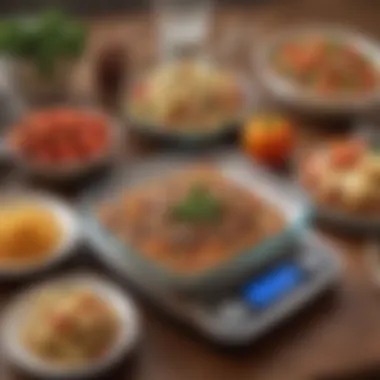 Meal Planning with Macro-Focused Food Scales Illustration of meal planning with macro-focused food scales