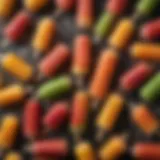 Colorful assortment of Freeze Rita ice pops arranged elegantly