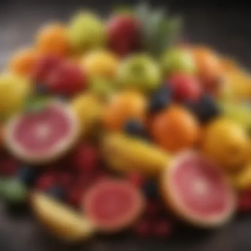 Vibrant fruits used in frozen sangria mix