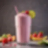 Refreshing fruit milkshake with vibrant colors