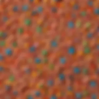 Glossy Fruity Pebbles Treat Close-up of a delicious Fruity Pebbles Rice Krispie treat with a glossy finish