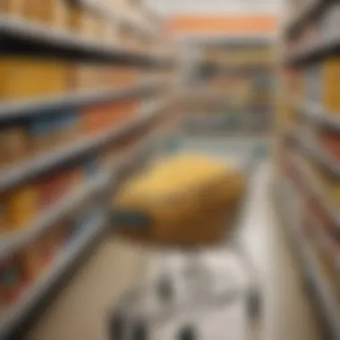 Shopping cart filled with gluten-free products at Walmart