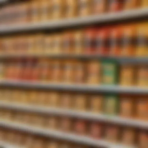 Variety of gluten-free noodles on a shelf