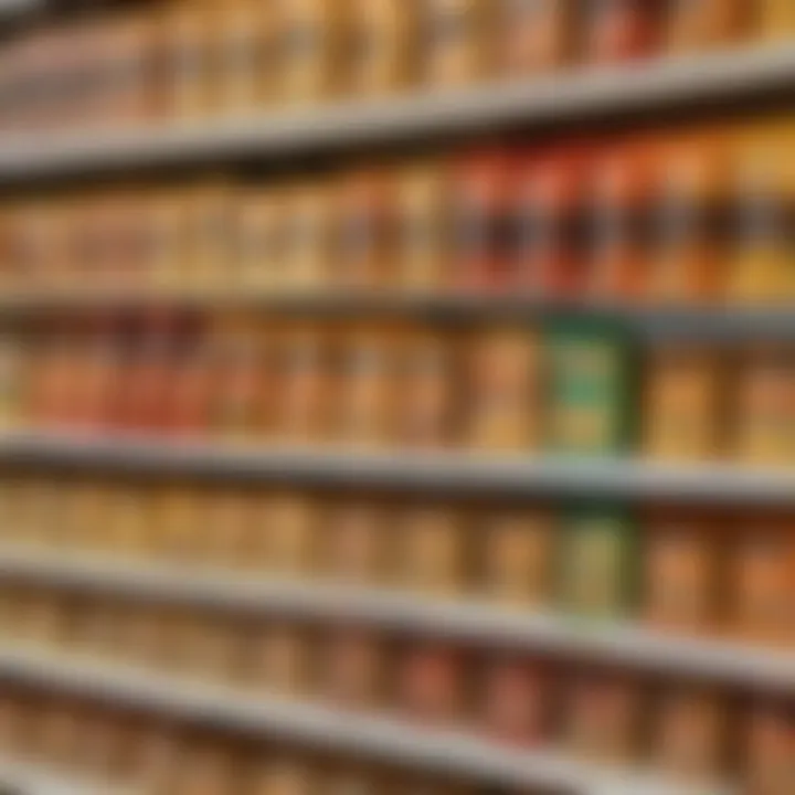 Variety of gluten-free noodles on a shelf