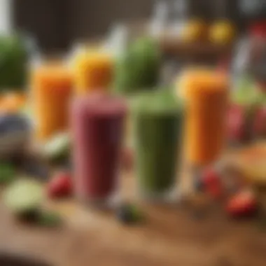 Fresh ingredients laid out for smoothie customization