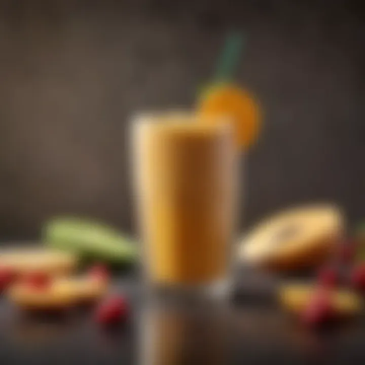 Refreshing smoothie in a stylish glass