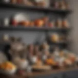 A beautifully arranged home goods display showcasing a variety of kitchenware and decor items.