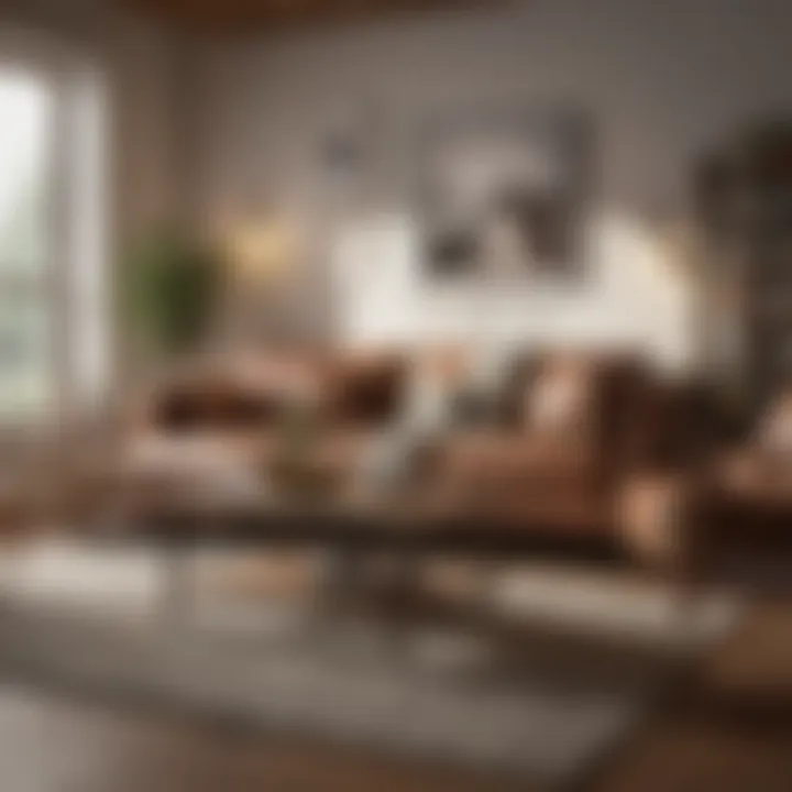 A cozy living room setup featuring stylish home decor sourced from local stores.
