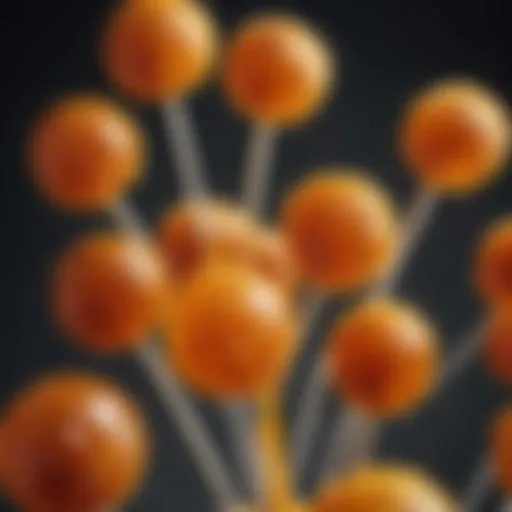 A close-up view of vibrant honey lollipops arranged aesthetically.