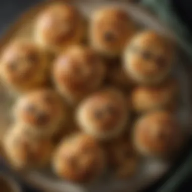 A beautifully arranged platter of freshly baked scones