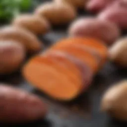 Vibrant Japanese sweet potato seeds in a natural setting