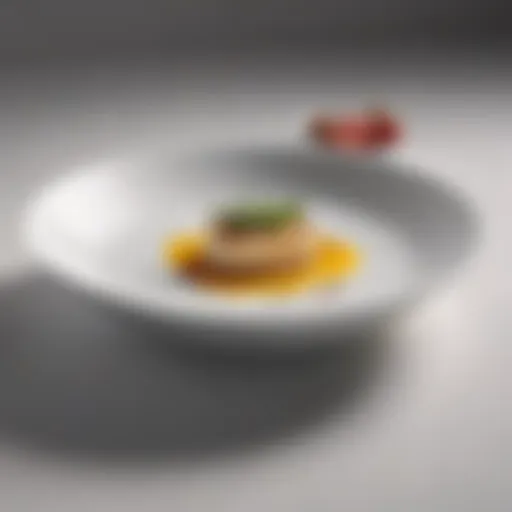 Elegant presentation of minimalist dishes highlighting le creste philosophy