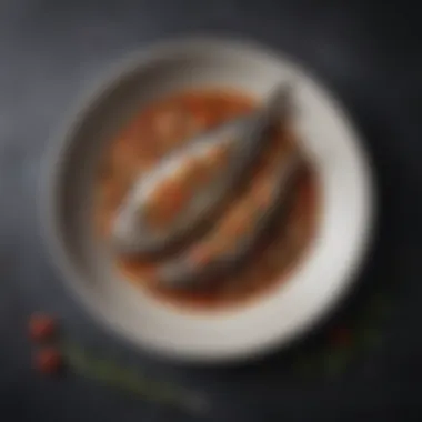 Beautifully Plated Sardine Dish A delicious Mediterranean sardine recipe beautifully plated