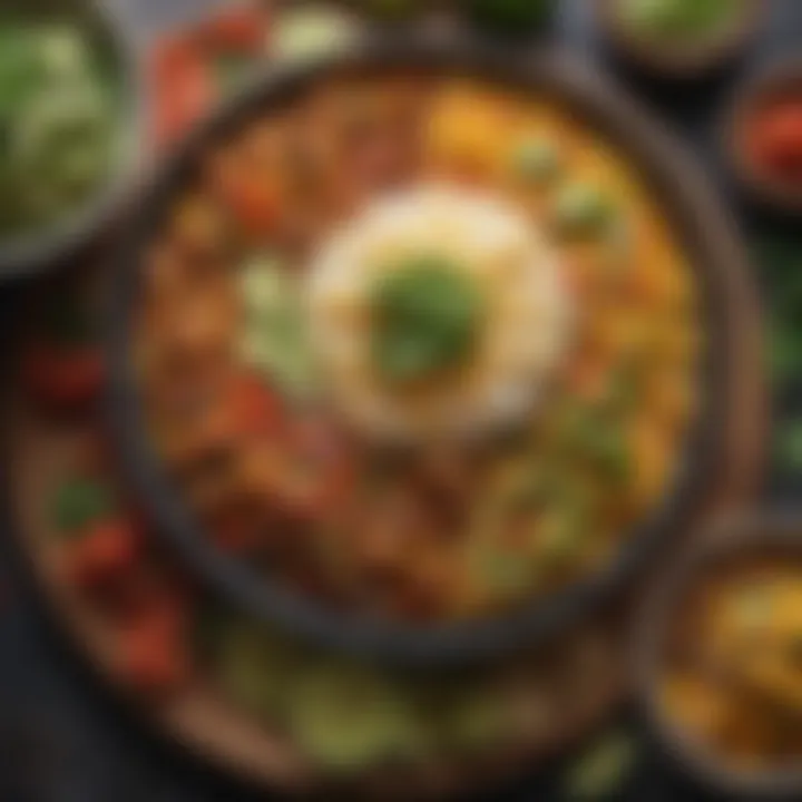 A close-up of a wholesome Mexican vegetarian dish, showcasing textures and colors that appeal to the senses.