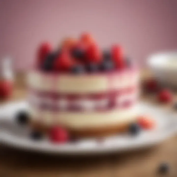 Layered berry cheesecake