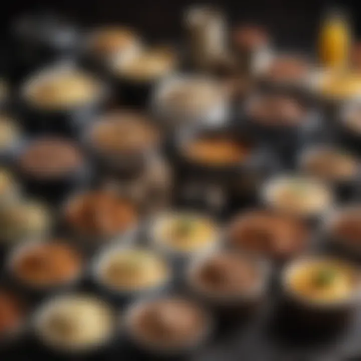 An assortment of delectable dishes ready to be served from the miniature crock pot