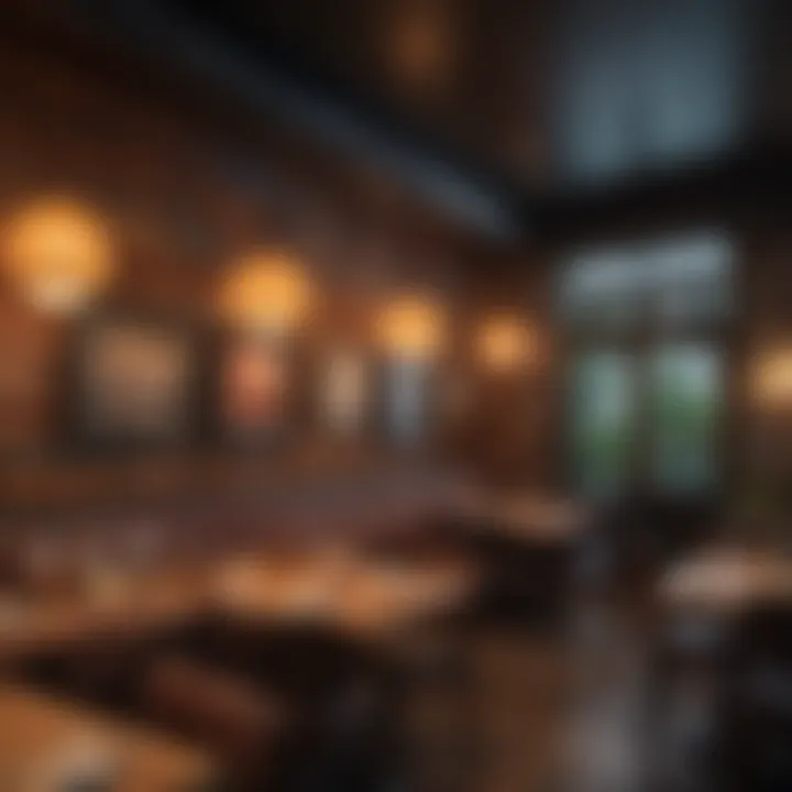 Cozy restaurant interior with intimate seating arrangements