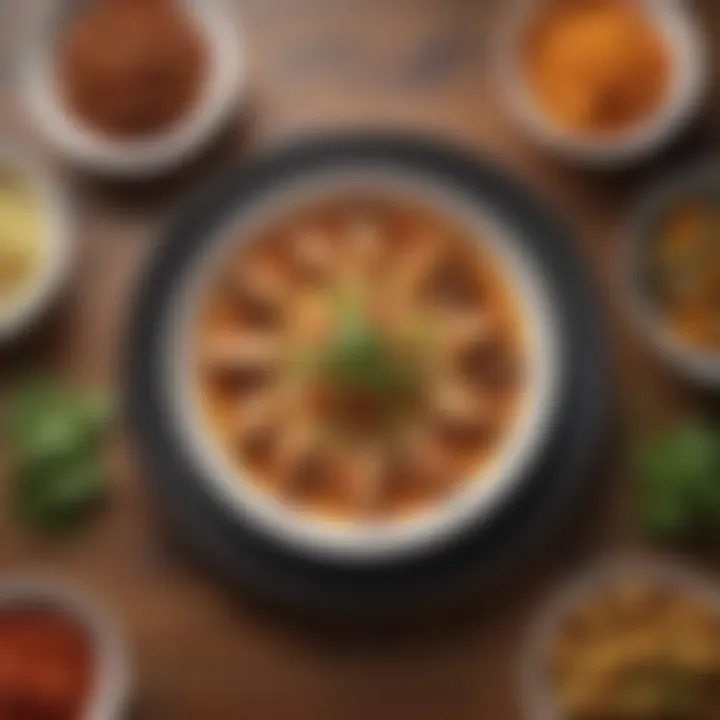 Vibrant dish showcasing a fusion of international flavors