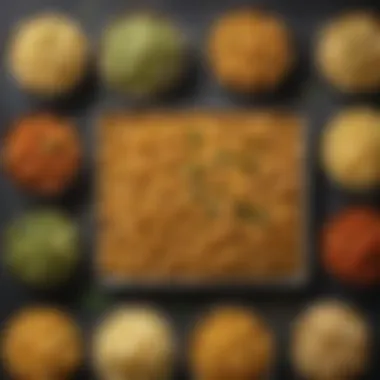 Diverse Vegan Pasta Options An array of different types of pasta made from alternative ingredients