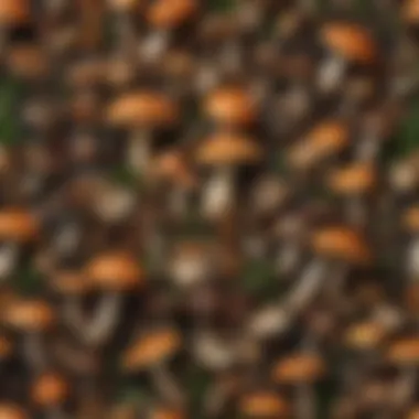 A selection of various mushrooms showcasing their unique textures and colors